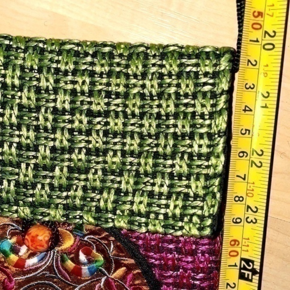 NWOT Chinese handmade knit luck embroidery purse crossbody bag travel passport - Picture 13 of 13